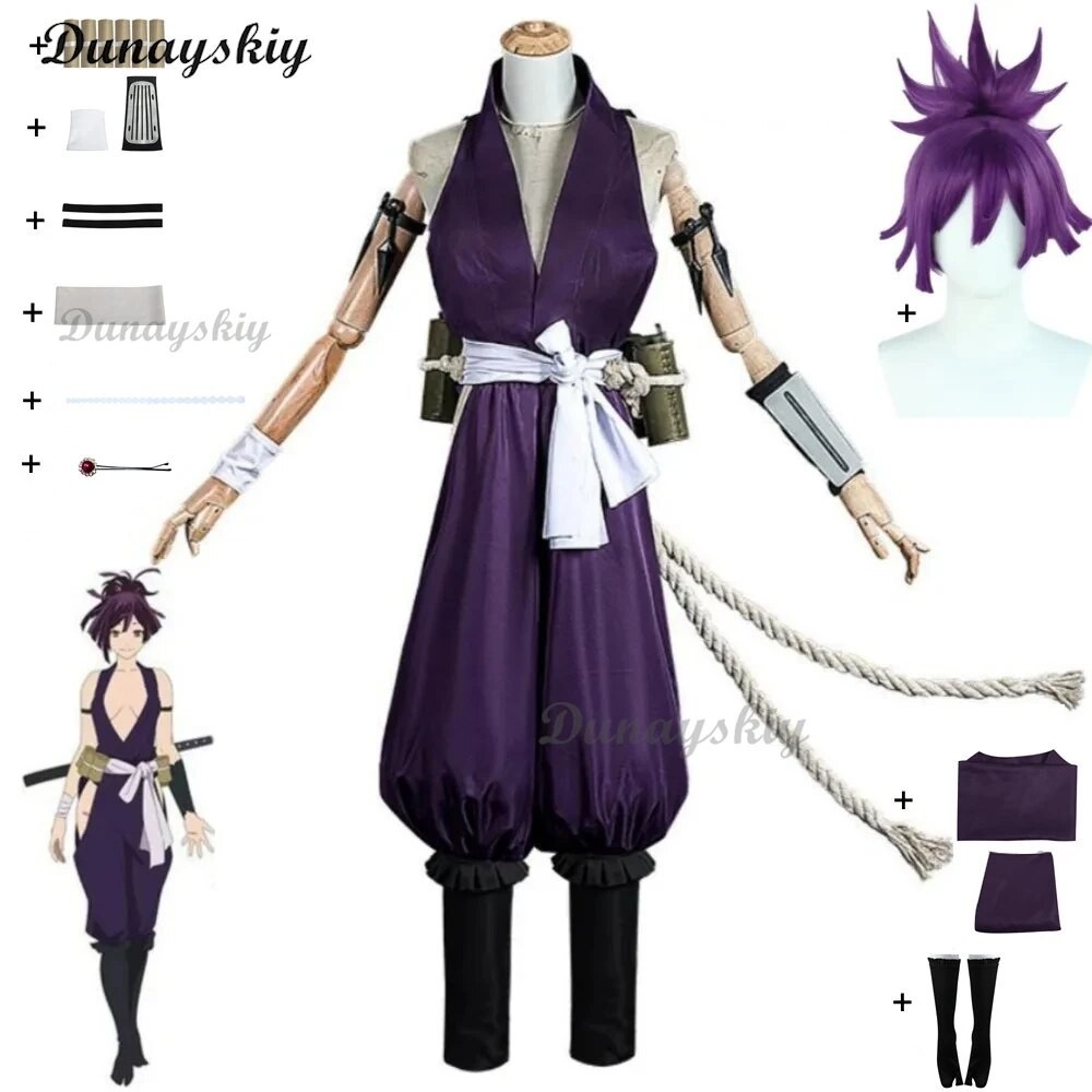 PREORDER Anime Yuzuriha Jigoku Raku Jigokuraku Hell's Hells Paradise Cosplay Costume Wig Ninja Unifo