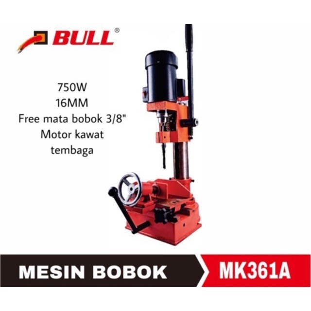 Mesin bor bobok/chisel/tebok/pahat kayu BULL MK361A