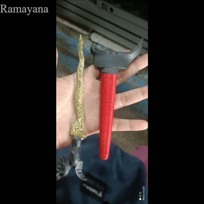 

keris lampor ladrang pandawa wilah emas full kuninan sepuh kediri bk m Antik