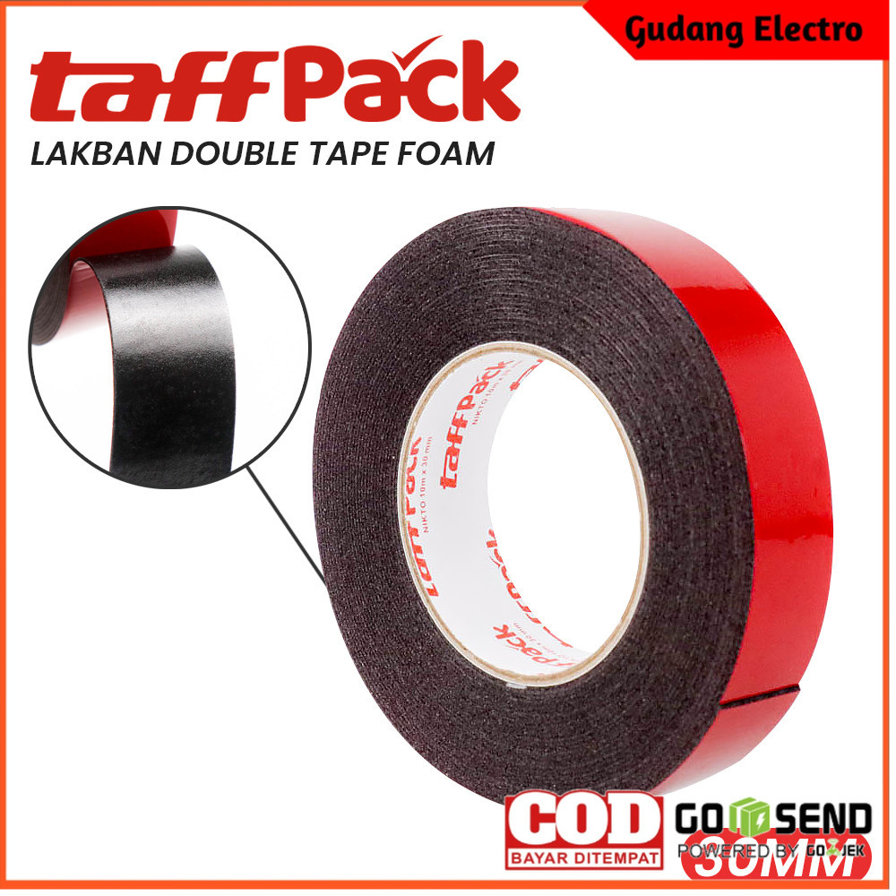 TaffPACK Lakban Double Tape Foam 10M 30 mm - Red - 7RHZ1HRE