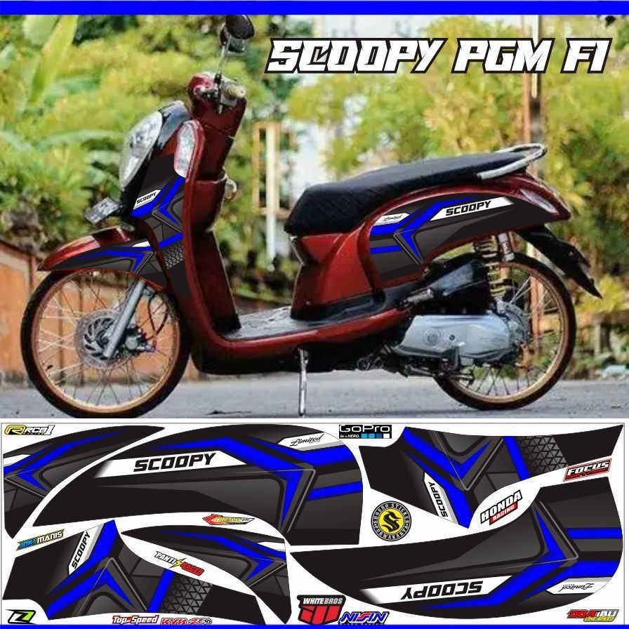 SETRIPING/ VARIASI STIKER STRIPING MOTOR HONDA SCOOPY FI 2012 2013-2016 VARIASI STICKER SETIKER