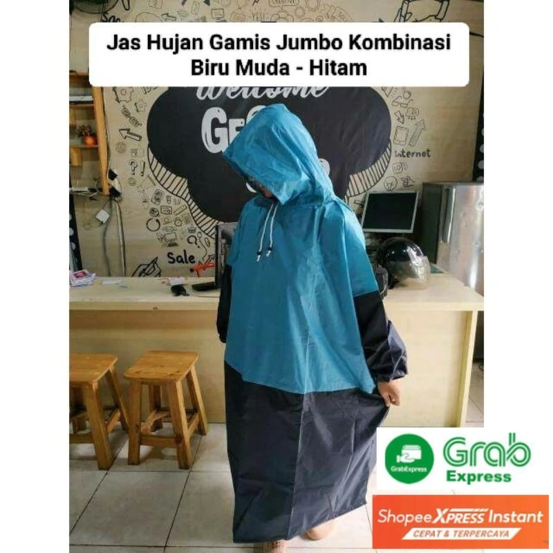 JAS HUJAN GAMIS JUMBO KOMBINASI