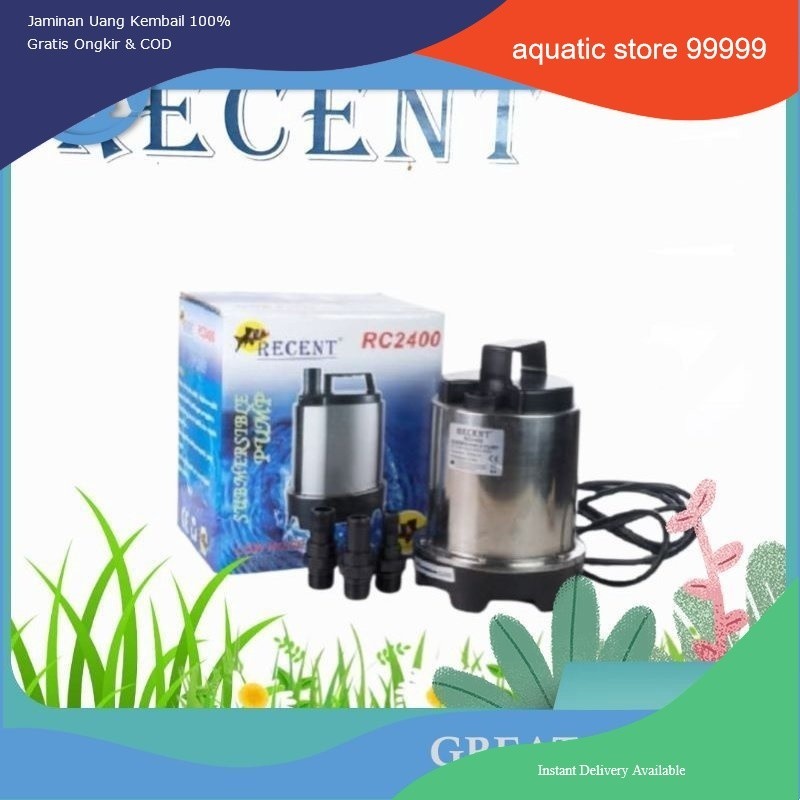 pompa celup kolam ikan recent 2400 stainless