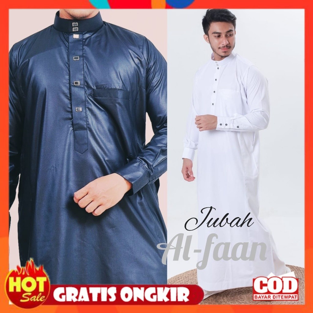 KAIN ADEM HALUS TEBAL / Jubah Gamis Pria Jubba Alfaan Gamis saudi Jubah Muslim daffah thobe model ha