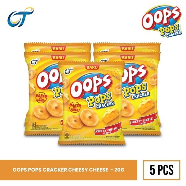 

OOPS POPS CRACKER CHEESY CHEESE 20GR / KEJU / CRACKERS