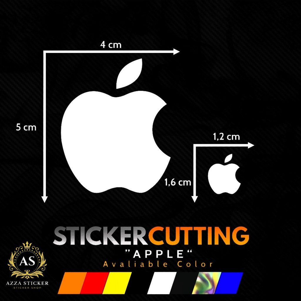 STIKER STICKER CUTTING LOGO APPLE BESAR DAN KECIL IPHONE