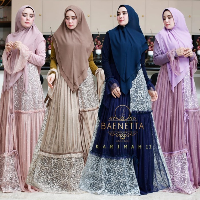 Gamis Pesta Shanum 3 by Baenetta Ori. Gamis Set Jilbab. Kebaya Dress