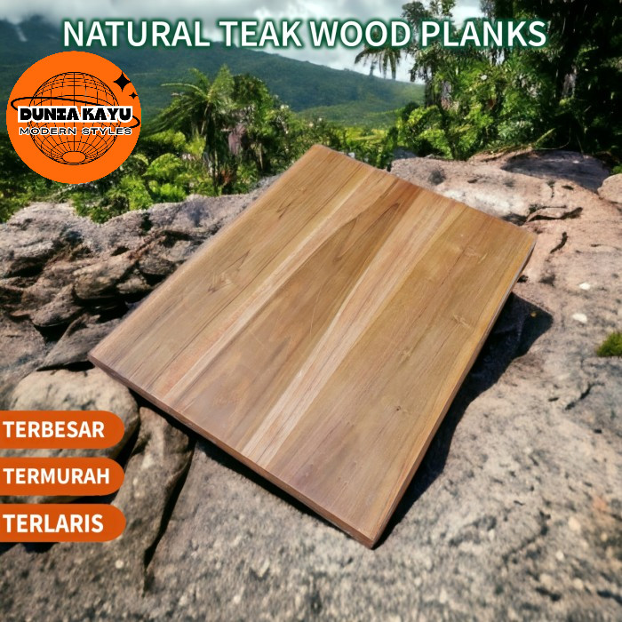 Papan kayu jati asli 120x60 papan ambalan wooden board bahan daun meja