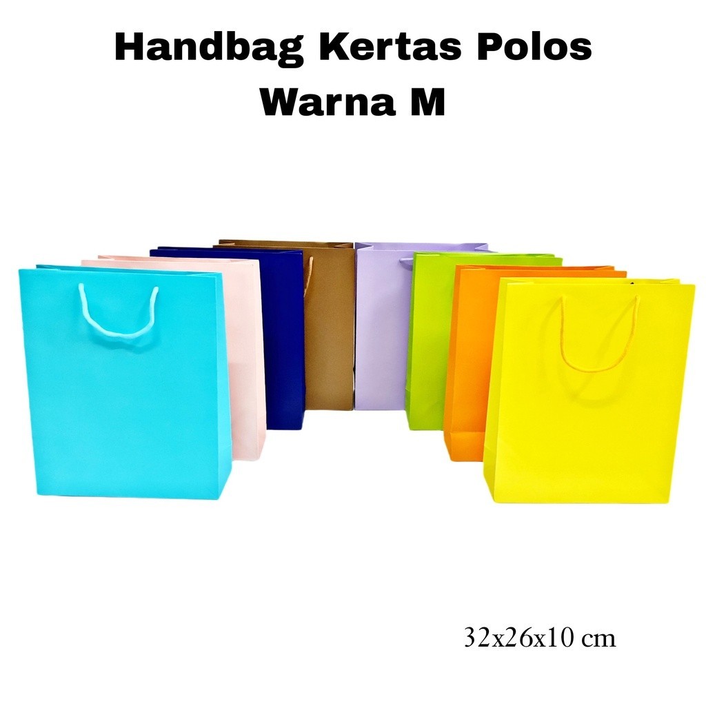 

GG Hand Bag Kertas Polos Warna M(minimal 6)/Handbag/Goodie Bag/Paper Bag/Tas Tenteng/Tas Kado/Tas Hadiah