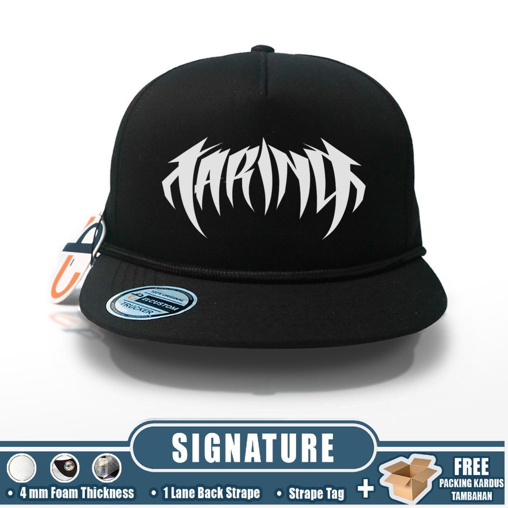 Signature - TARING SNAPBACK CAPS /  Band / Topi Snapback / Topi Twill / Design Custom / SB Drill / T