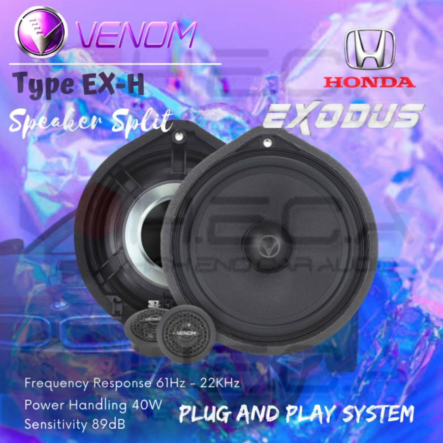 Venom Exodus EX-H for Honda Speaker Split 2-Way Audio Pintu Mobil Set