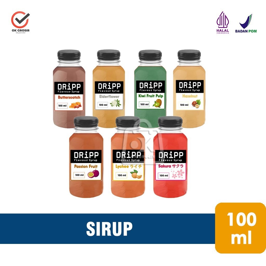 

Sirup Dripp Repack / Syrup Dripp All Varian (Botol Plastik 100 ml)