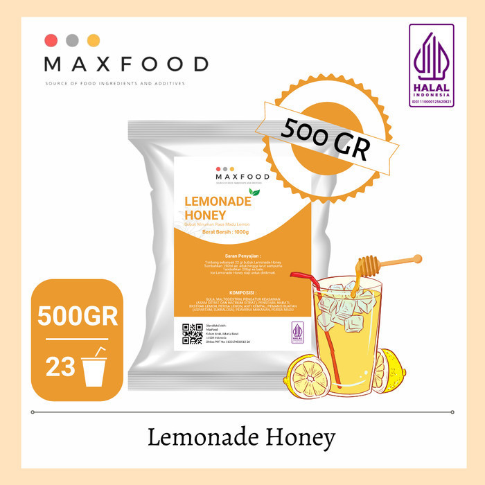 

LEMONADE HONEY / BUBUK MINUMAN RASA MADU LEMON 500 GR