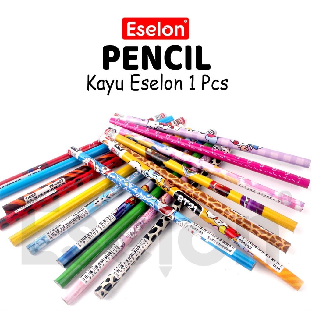 

1buah Pensil Kayu Karakter / 1pcs Pensil 2B Kayu Fancy