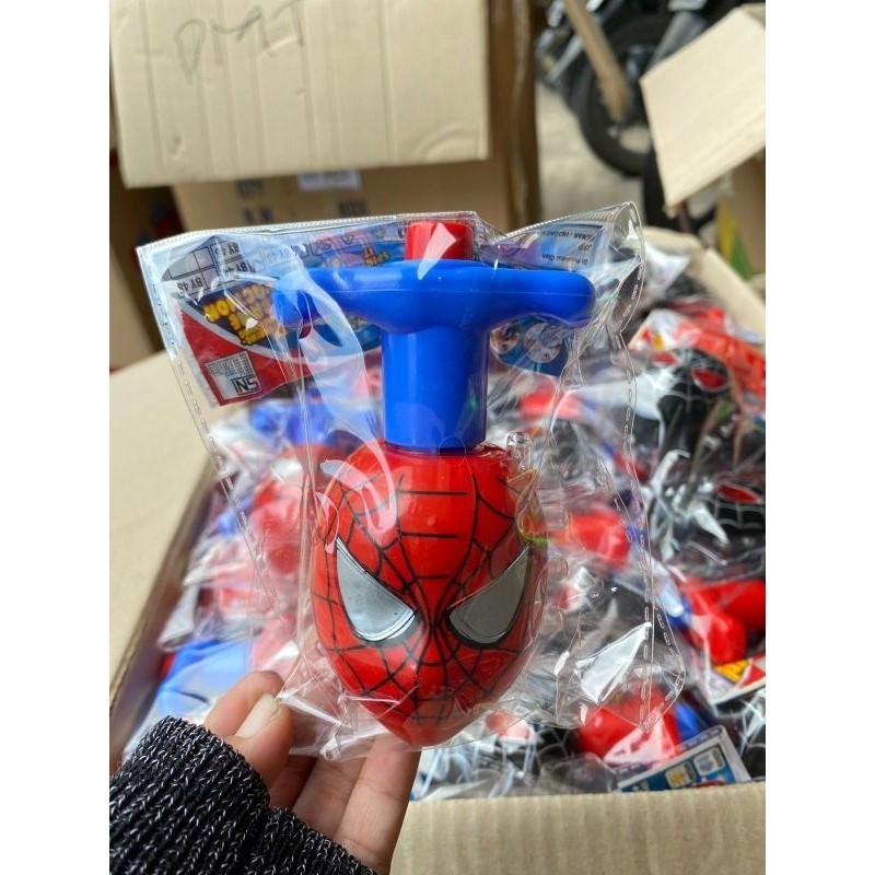PROMO Mainan Edukasi Gasing Spiderman Karakter Lampu LED Musik Mainan Gangsing spiderman Flashing To