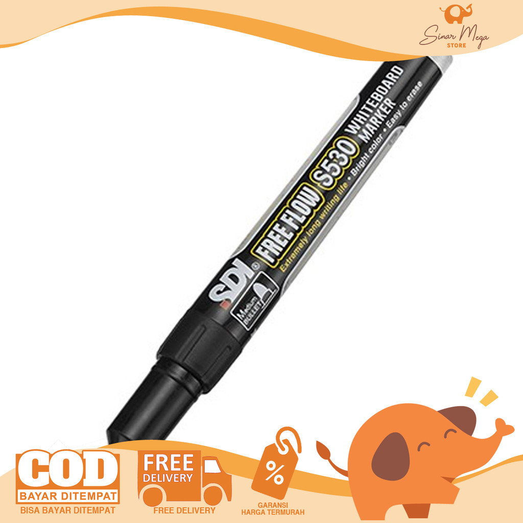 

SDI Whiteboard Marker S530 Hitam Spidol Papan Tulis Hitam SATUAN TANPA REFILL