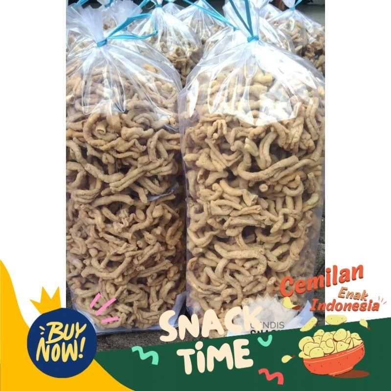 

PROMO SPESIAL 1kg Keripik usus ayam premium tanpa campuran gurih renyah - snack