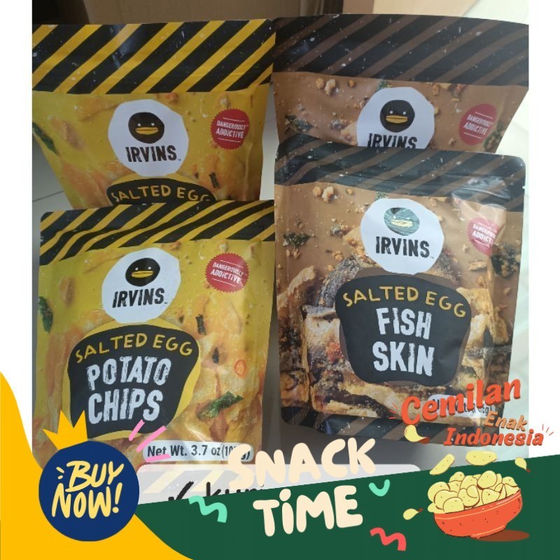 

PROMO SPESIAL READY irvins salted egg fish skin/irvins salted egg potato chips SMALL