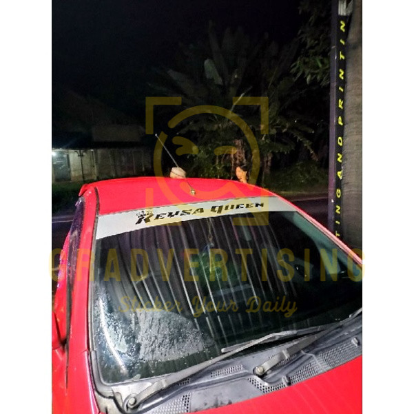 CUTTING STIKER MOBIL KACA DEPAN CUSTOM DESIGN UNTUK SEGALA JENIS MOBIL, AVANZA, AGYA, SIGRA, AYLA