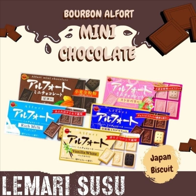 Bourbon alfort mini chocolate/alfort bourbon/coklat bourbon jepang