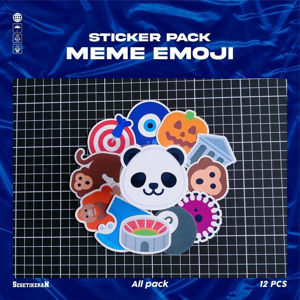 

COD✨ Sesetikeran Pack Stiker Meme Emoji Kartun Lucu Colorfull Keren Untuk Koper Laptop Skateboard