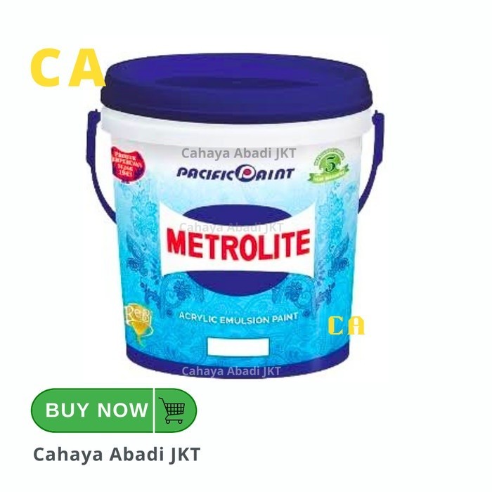 CAT TEMBOK METROLITE PUTIH 3LITER 5KG PACIFIC PAINT.