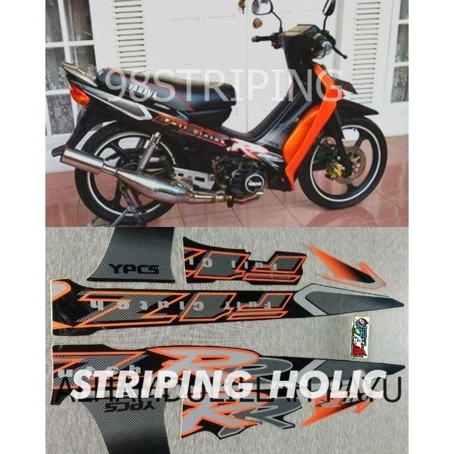 STRIPING FIZ R FIZR 2001 2002 HITAM ORANGE OREN  SILVER FULL CLUTCH POLET