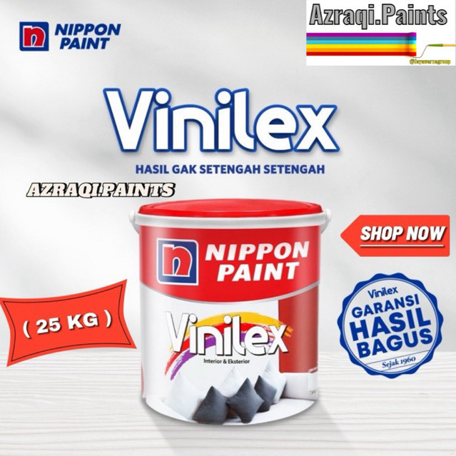 CAT TEMBOK INTERIOR & EXTERIOR VINILEX PUTIH 300 ( 25 KG )