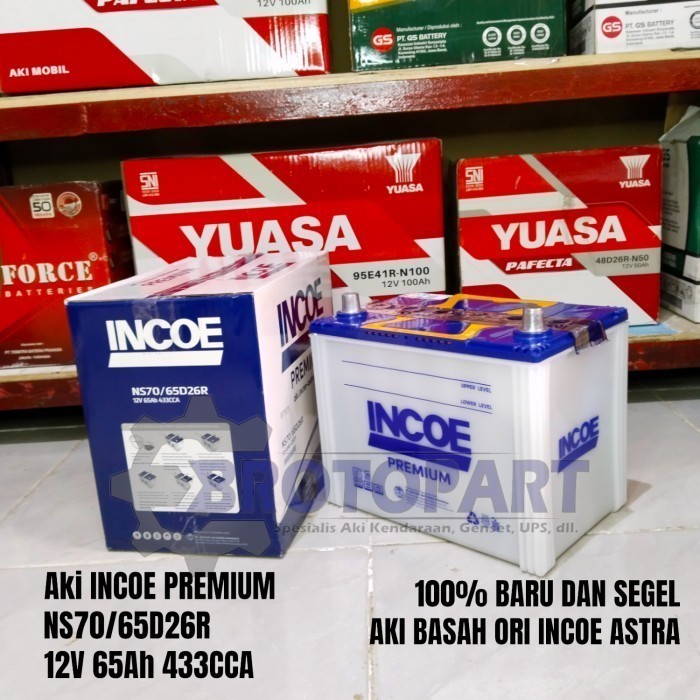 Aki Mobil Mitsubishi Fuso Truk Truck, Kuda Bensin Accu INCOE NS70 65Ah