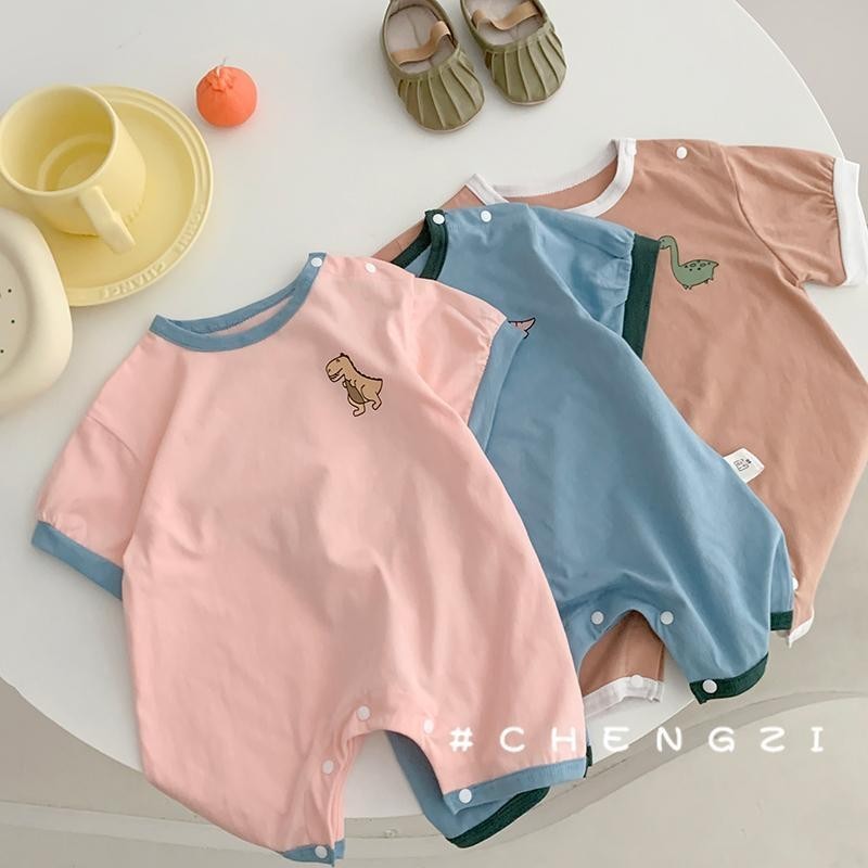 Baby clothes, summer short sleeved jumpsuit for boys, thin jumpsuit for girls, crawling clothes for 