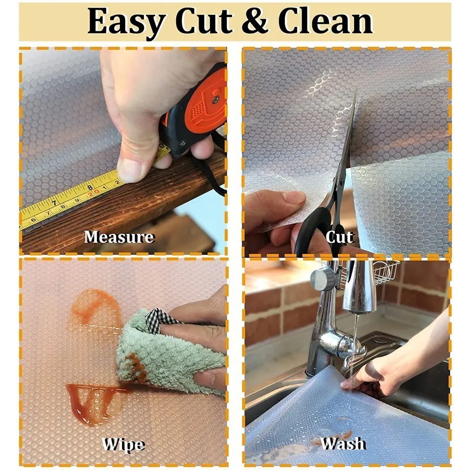 TERBARU Alas Laci Transparan Anti Air Anti Selip/Alas Lemari Dapur Anti Kotor Anti Selip/Alas