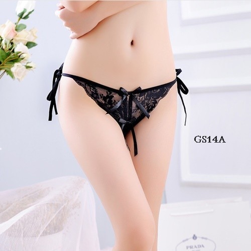 Celana Dalam Wanita G String Ikat Tali Hitam Gs14A