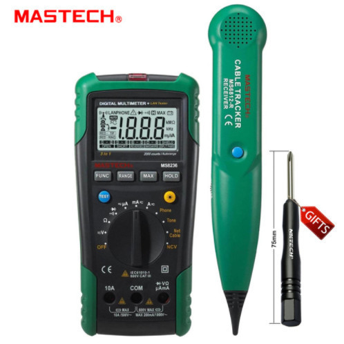 MS8236 Mastech Multimeter LAN Cable
Tracker Wire Network Tester Kabel
