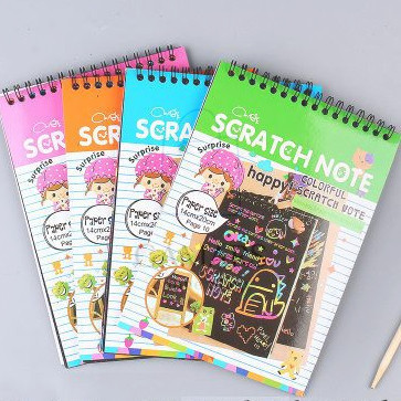 

Scratch Note Magic: Buku Gambar Gores Magic (Ukuran Besar 14cm x 20cm)