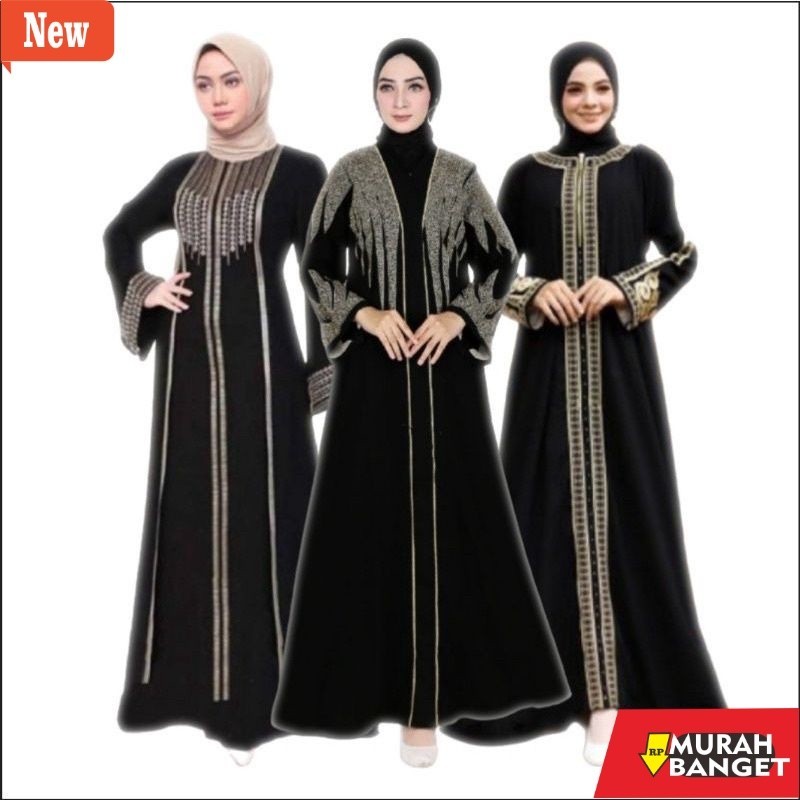 BAJU TIMUR TENGAH WANITA UNTUK LEBARAN- GAMIS SYARI WANITA DEWASA IBU MUSLIMAH ELEGAN MODEL TERBARU 