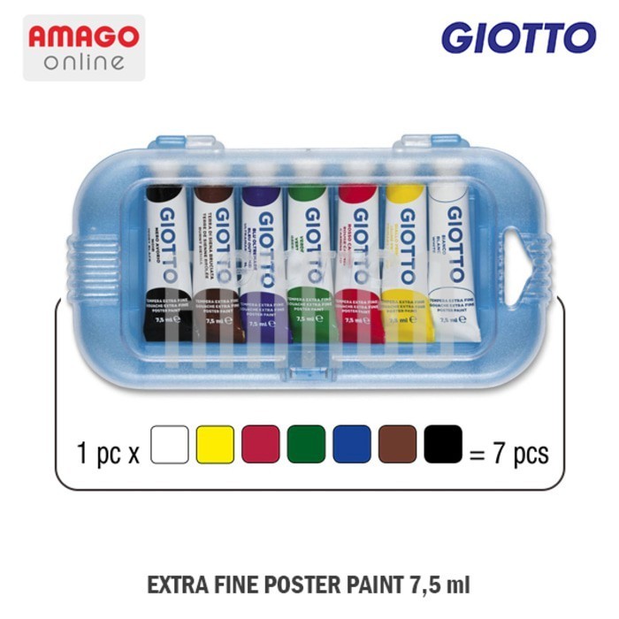 

Cat Air Cat Poster GIOTTO Extra Fine Poster Paint + Brush - 7 warna x 7,5 ml + Kuas - 301500