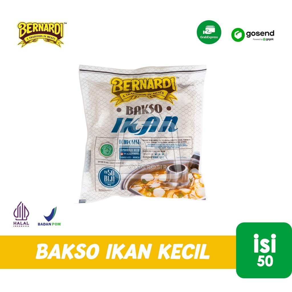 

Bakso Ikan Kecil Bernardi isi 50 biji (1 pack) KHUSUS INSTANT