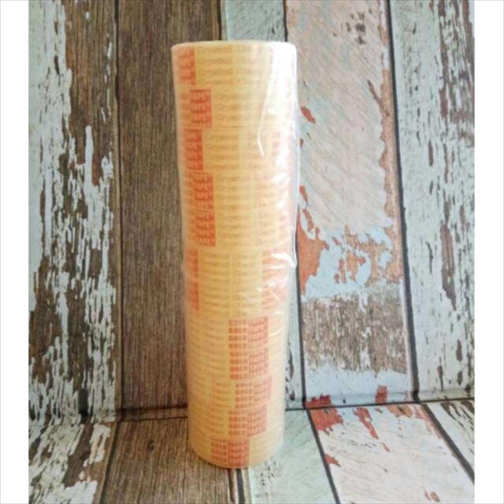 

[ATK BRO] Gold Tape Isolasi Kecil Bening (12pcs)