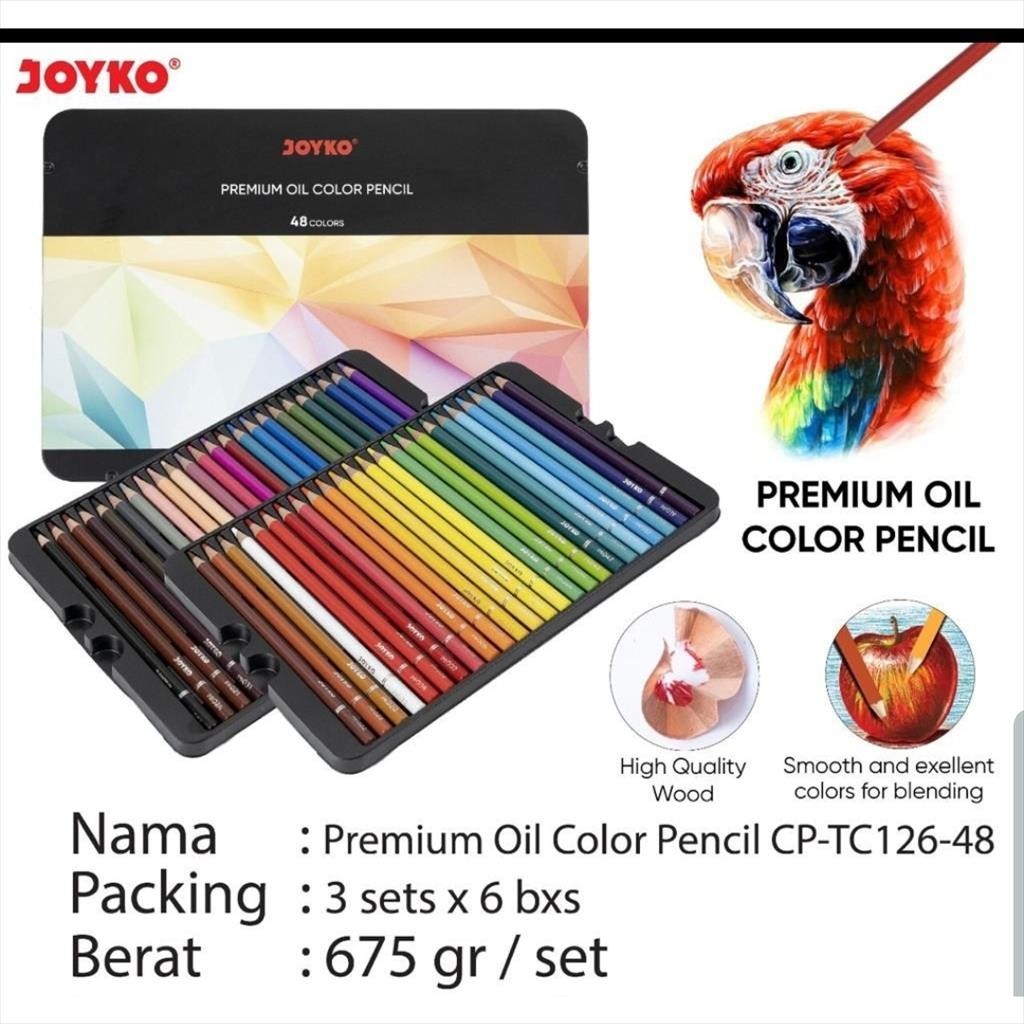

[ATK BRO] Pensil Warna Joyko CP-TC126 Premium Oil Color Pencil isi 48 colour