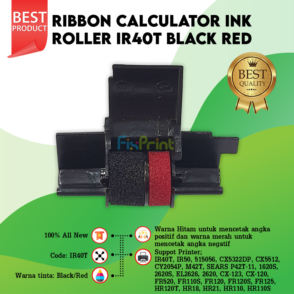 

Ink Roller IR40T Black Red Tinta Kalkulator IR-40T For Cas HR-110