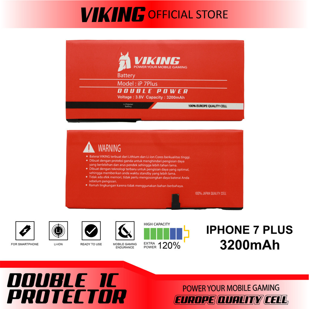 VIKING Baterai Iphone 7 Plus Double Power