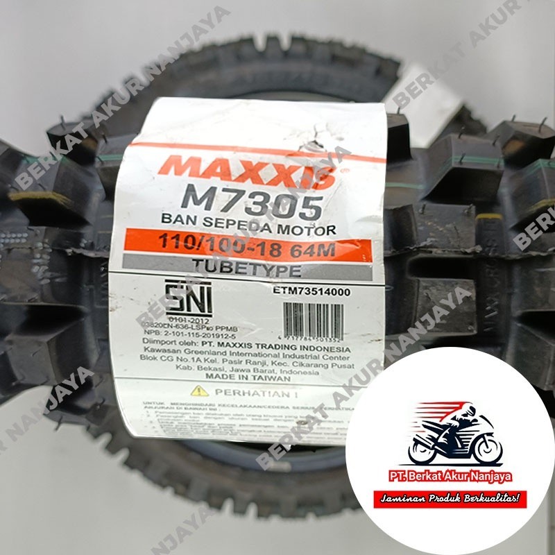 Ban motor trail import Maxxis M7305 110/100 ring 18 tubetype