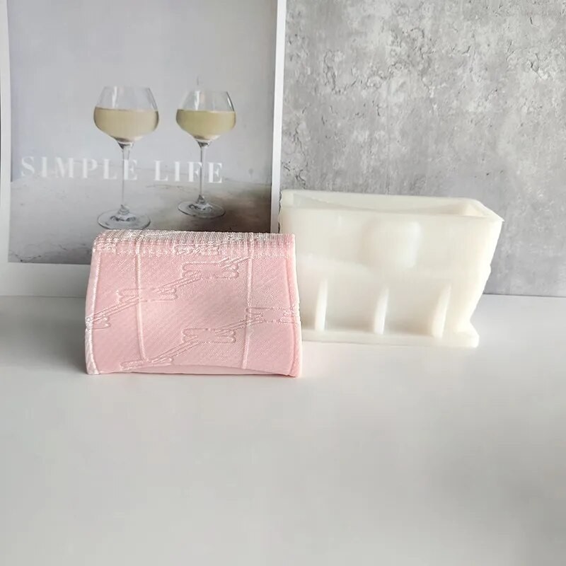 

Fashion Lady Handbag Silicone Mould Aromatherapy Candle DIY Soap Plaster Mold Handmade Gift Girls Purse Molds