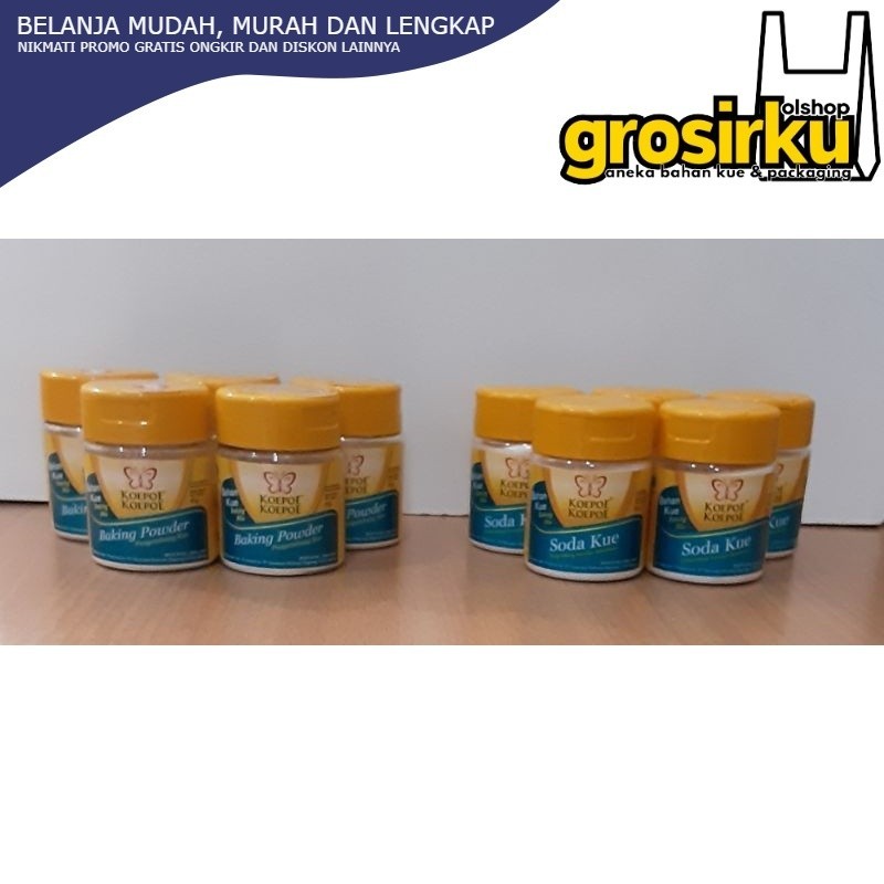 

KOEPOE KUPU SODA KUE KEMASAN 81g / BAKING POWDER 45g