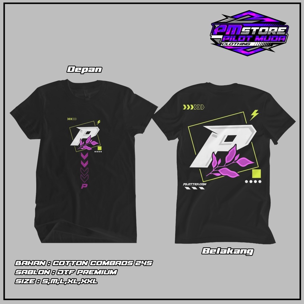 [Bisa COD] Kaos Pilotter P New Green Edition Original Merchandise | Kaos Katun 24s Asli | Baju Kaos 