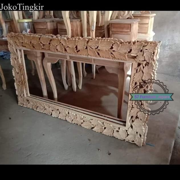 

Cermin badan/ Figura ukir kayu jati mentahan murah
