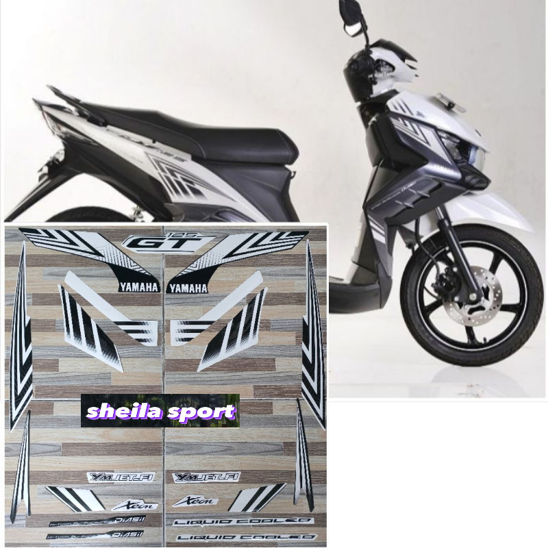 Striping xeon Stiker Yamaha Xeon GT 125 putih tahun 2014 2015 kualitas bagus