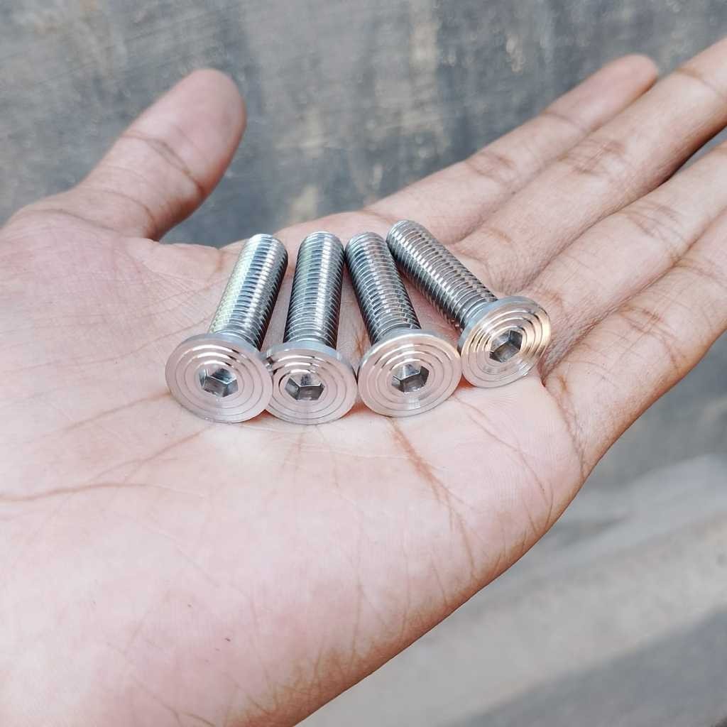 Baut L stainlise stainless m8/baut 12 raiser ninja S SS /cb150R/rxking/rxz/vixion/scorpio Handmade