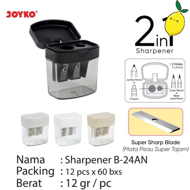 

Rautan / Serutan / Pengasah / Sharpener Joyko B-24AN