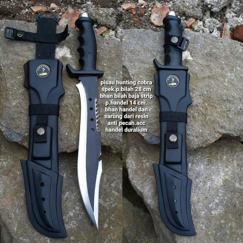 Pisau survival Pisau bowie Pisau belati baja Pisau cobra Pisau berburu pisau hunting Pisau kobra
